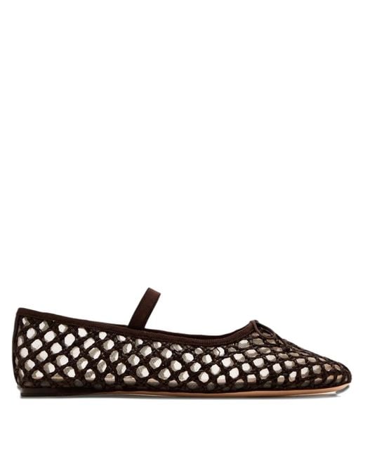 Loeffler Randall Black Woven Strap Ballet Flats