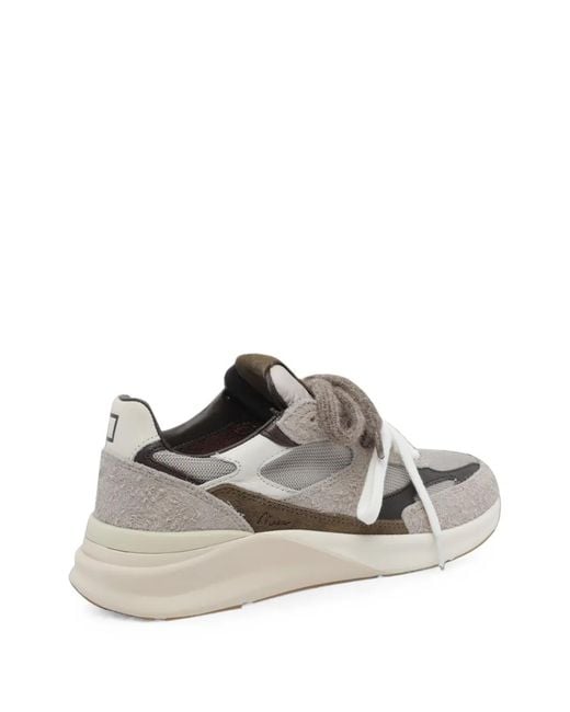 Date Gray Musa Mono Panelled Low-Top Sneakers
