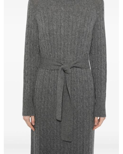 N.Peal Cashmere ロングライン ドレス Gray