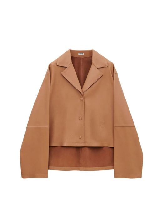 Loewe Brown Anagram-Embossed Layered Shirt