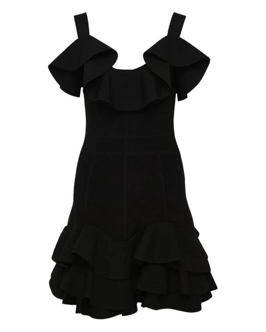 Alexis Black Sienna Ruffled Mini Dress