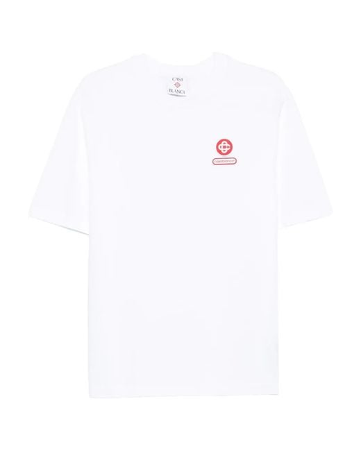 Casablanca White Logo" Patch Overseized T-Shirt for men