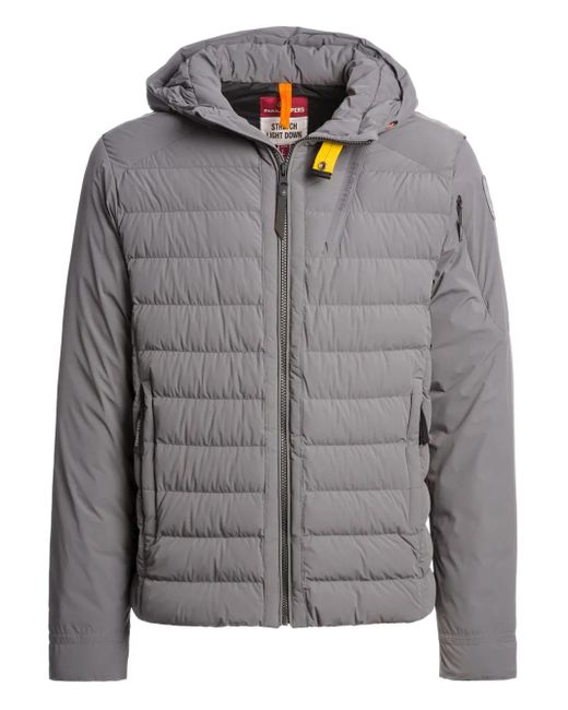Parajumpers Gray Colbert Hooded Down Jacket for men
