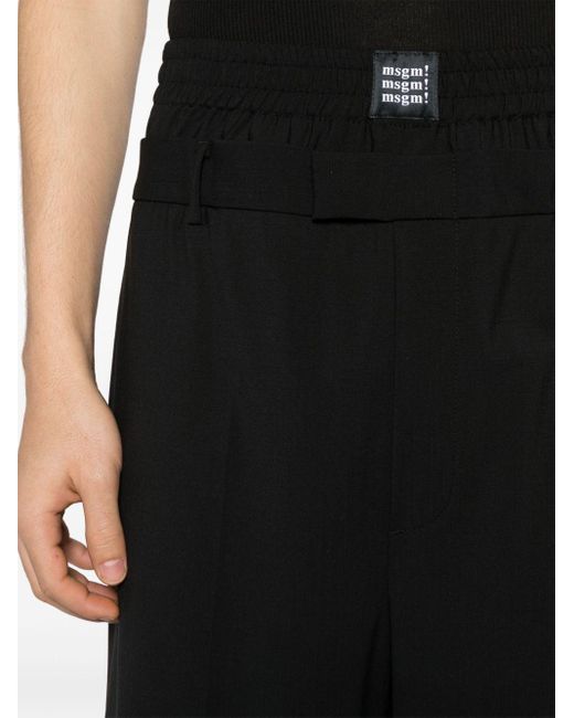 Pantaloni sartoriali di MSGM in Black da Uomo