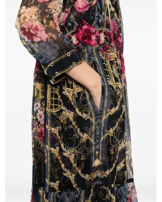 Camilla Black Floral-Print Dress