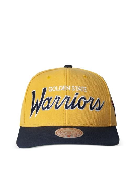 Mitchell & Ness Yellow Golden State Warriors 2.0 Baseball Cap for men