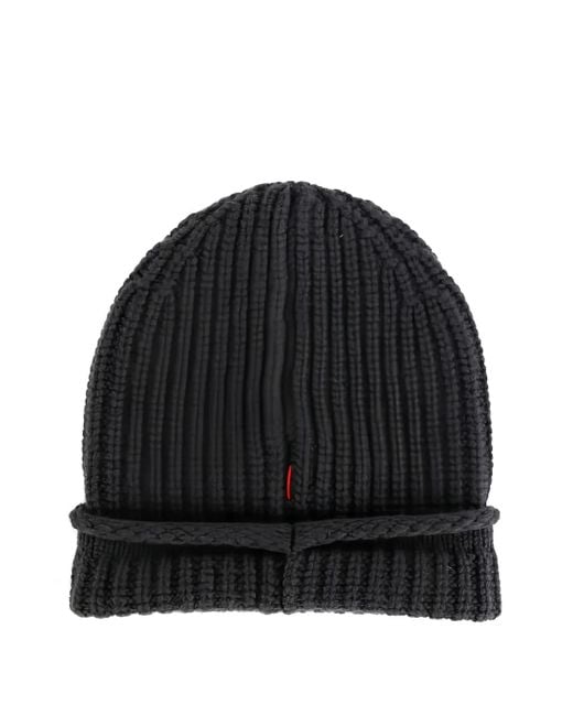 Ribbed roll-up beanie Casey Casey de hombre de color Black