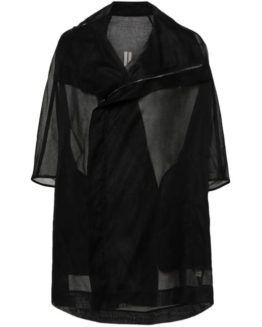 Chaqueta semitranslúcida Rick Owens de color Black