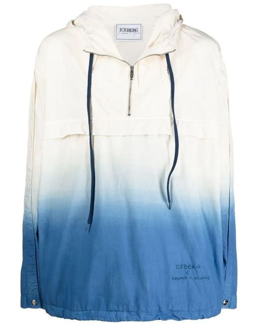 Iceberg Blue X Kailand O. Morris Gradient Windbreaker for men