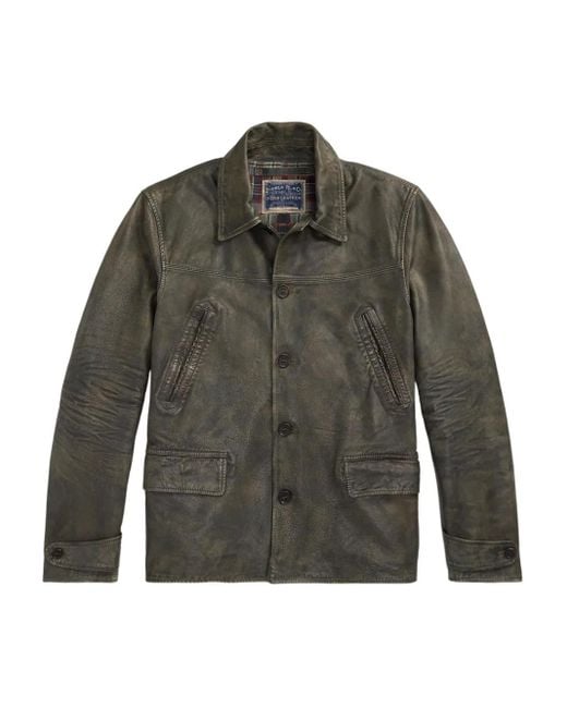 メンズ RRL ダメージ ジャケット Green