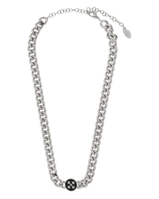 Collana Con Pendente Arrows di Off-White c/o Virgil Abloh in Metallic da Uomo