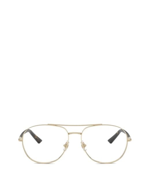 Jimmy Choo White Pilot-Frame Double-Bridge Glasses