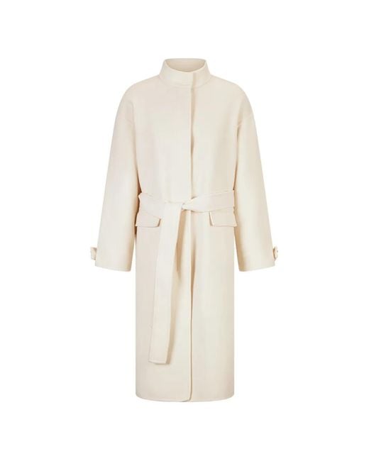 Shanghai Tang White Ginger Flower Buttoned Coat