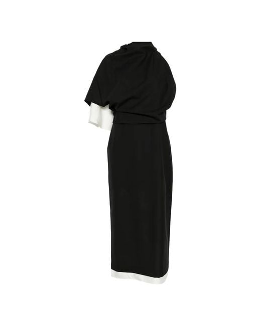 Rohe Draped One-Shoulder Maxi Dress in Black | Lyst UK
