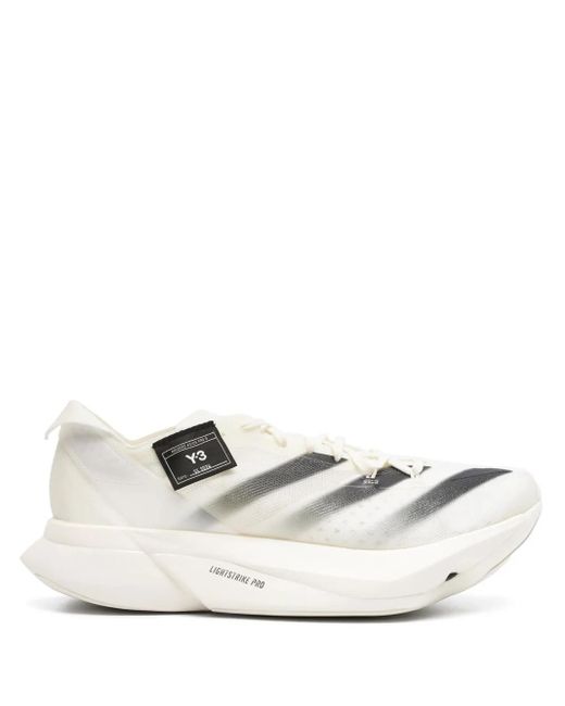 Y-3 White Adizero Adios Pro 3.0 Mesh Sneakers for men