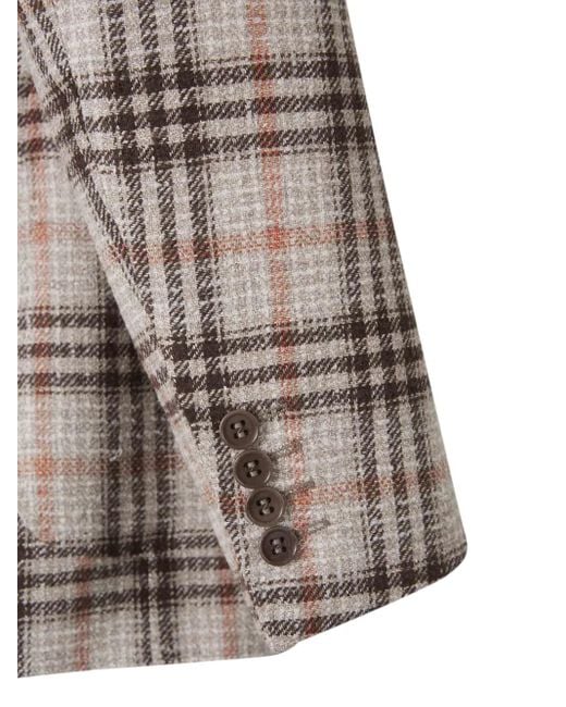 メンズ Canali チェック ジャケット Brown