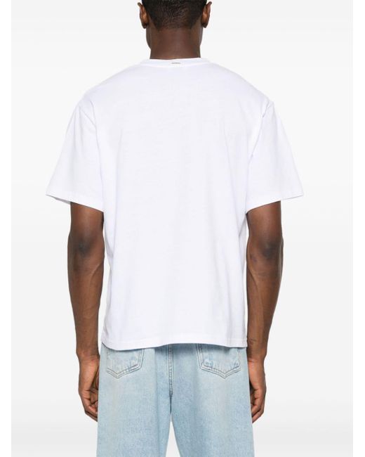 Sandro White Round-neck T-shirt for men
