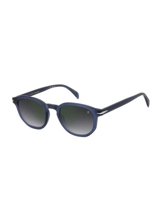 David Beckham Blue Round-Frame Sunglasses for men