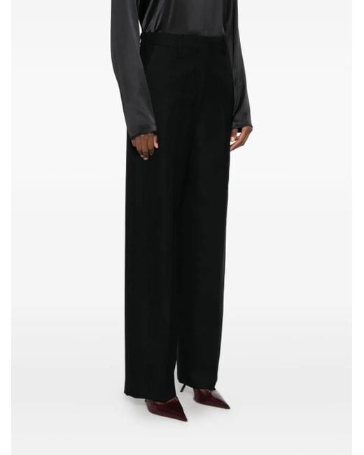 Covert Black Pressed-Crease Trousers