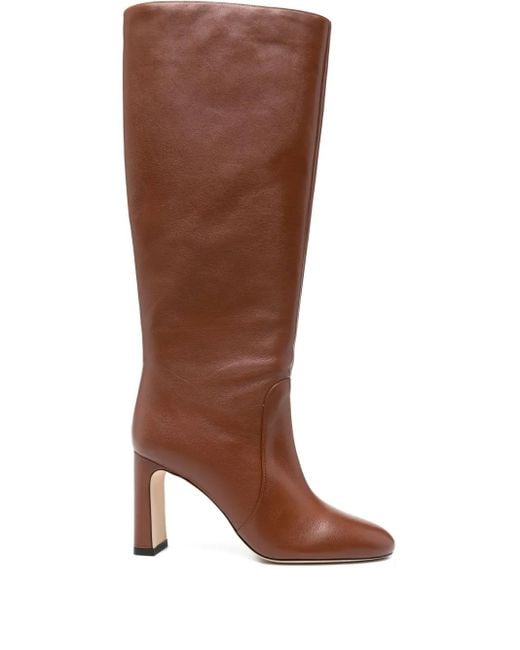 85mm Babette leather knee-high boots Stuart Weitzman de color Brown