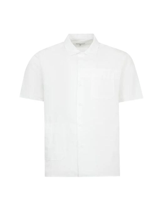 Engineered Garments White Short-Sleeve Seersucker Shirt for men