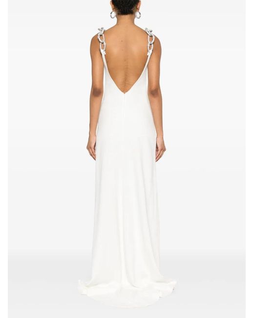 Stella McCartney White Chain-Strap Gown