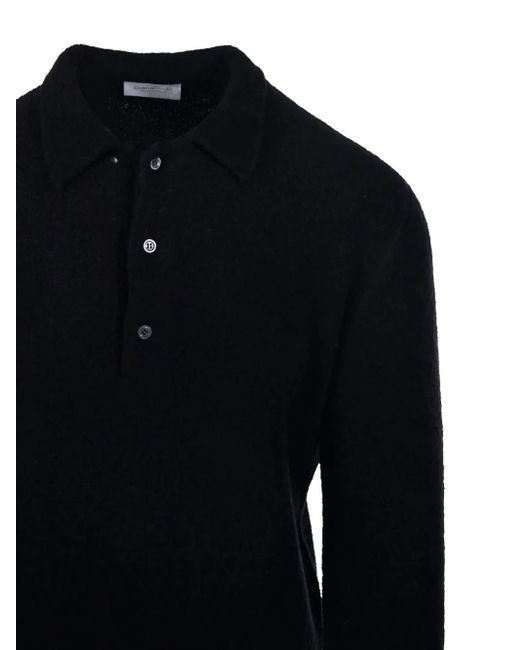 Diana Studio Blue Wool-Blend Polo Shirt for men