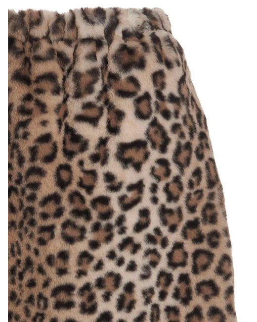 Le twins Brown Leopard-Print Mini Skirt