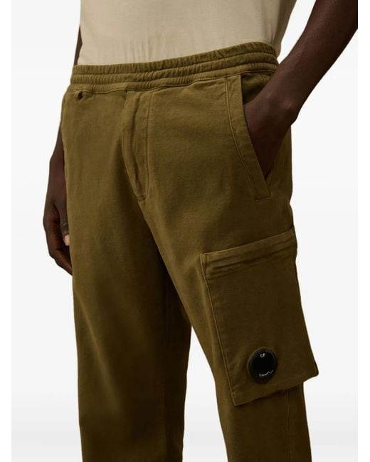 C P Company Green Cotton Trousers for men