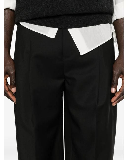 Jil Sander Cropped Plooibroek in het Black voor heren