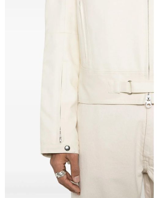 Courreges Natural Embroidered-Logo Jacket for men