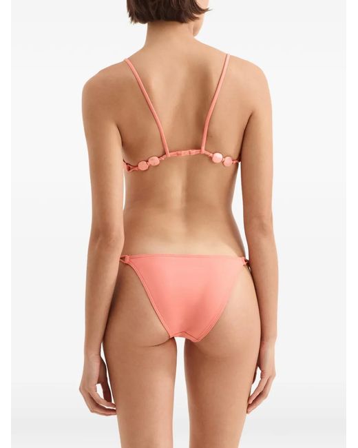 Eres Pink Alva Bead-Embellished Bikini Top