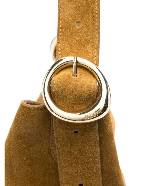 Joseph Metallic Fold Suede Bucket Bag