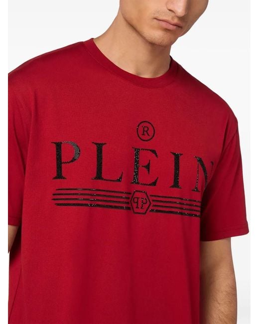 Philipp Plein Red Ss Tattoo T-Shirt for men