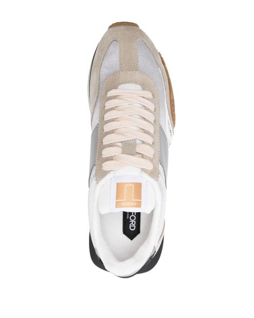 Tom Ford James Sneakers mit breiter Plateausohle in White für Herren