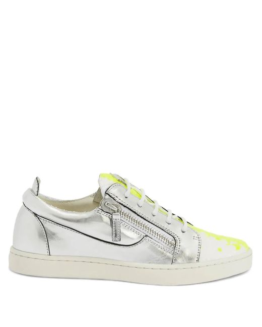 Giuseppe Zanotti White Nicki Metallic Sneakers