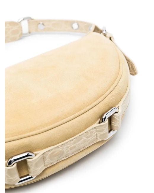 By Far Natural Gib Suede Shoulder Bag