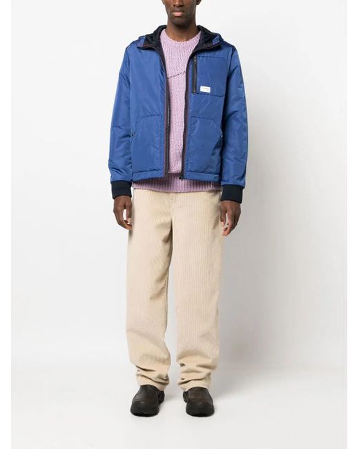 Fay Blue Padded Zipped Jacket for men
