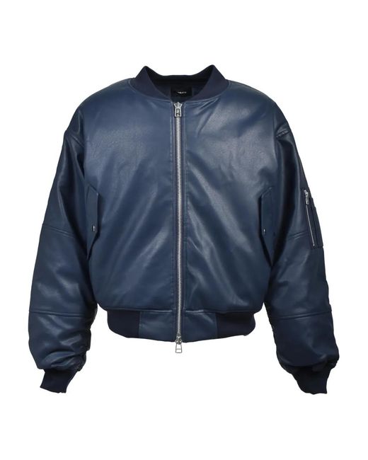 BREATH Blue Zip-Up Bomber Jacket for men