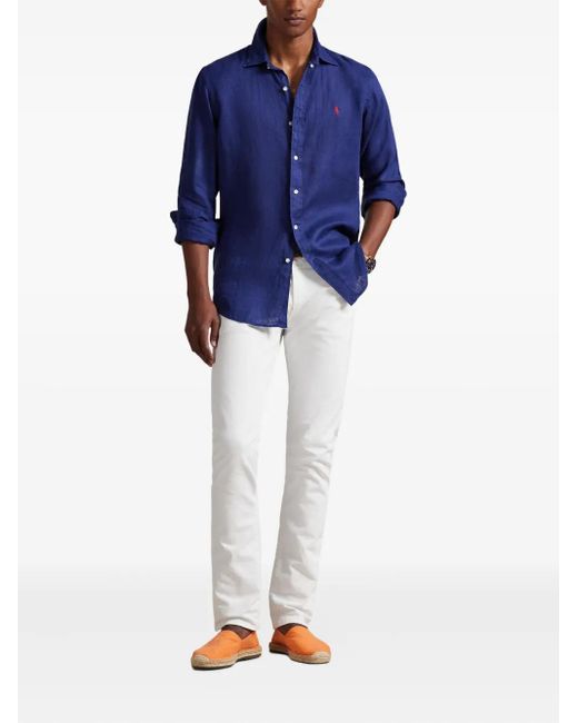 Polo Ralph Lauren Long-Sleeve Shirt in Blue for Men | Lyst