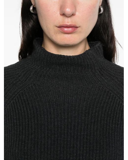 Marc O' Polo Black Funnel-Neck Sweater