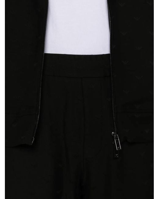 Emporio Armani Black Pantalon De Jogging À Imprimé Graphique for men