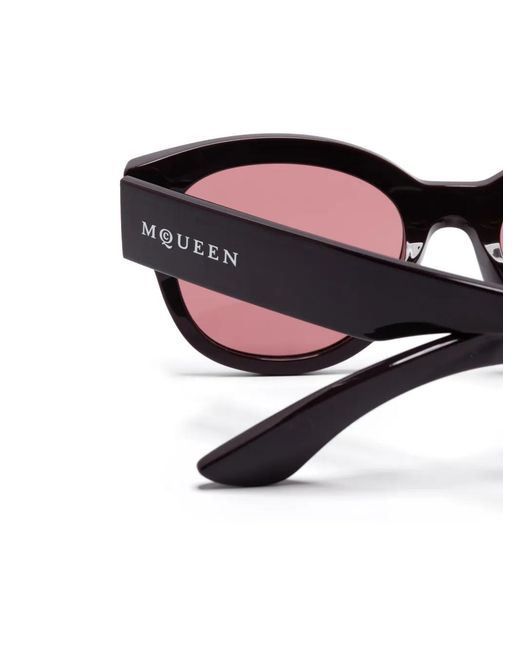 Alexander McQueen Pink Round-frame Sunglasses
