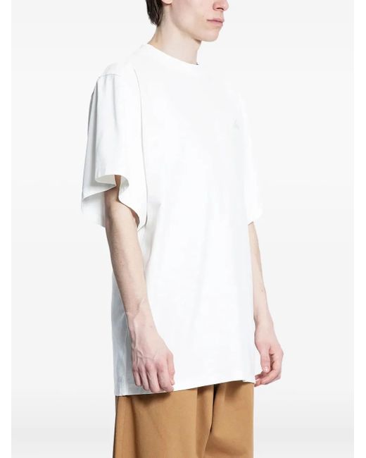 Hed Mayner White Cotton T-Shirt for men