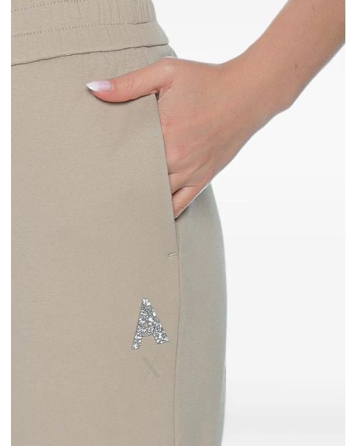 ARMANI EXCHANGE Natural Logo-Embellished Track Pants