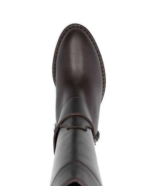 Via Roma 15 Black 70Mm Logo-Plaque Boots