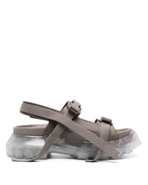 Rick Owens Gray Tractor Chunky Leather Sandals for men