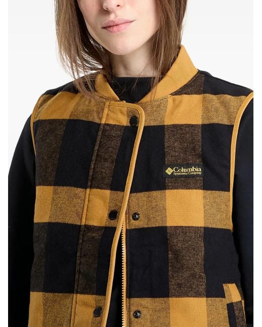 Columbia Black Reversible Checked Vest