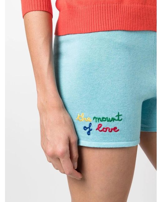 Rossignol Blue Mount Of Love Knitted Shorts