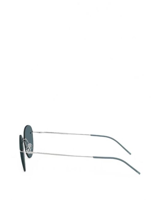 Giorgio Armani Blue Round-Frame Sunglasses for men